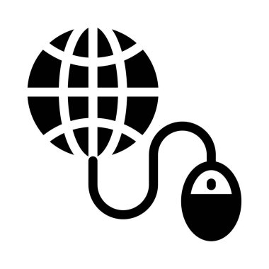 tarayıcı vektörü glyph düz simgesi