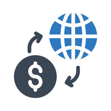 Dolar vektör renk simgesi