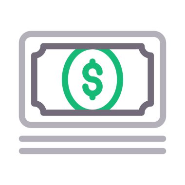 para vektörü renk çizgisi simgesi