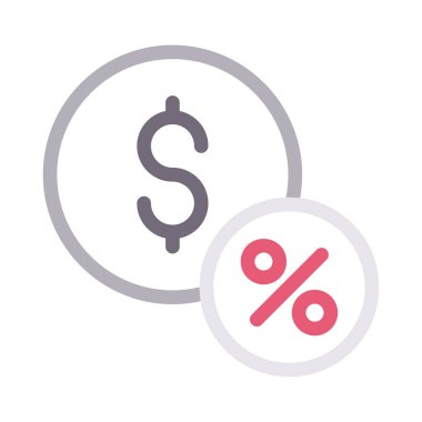 indirimli vektör renk çizgisi simgesi