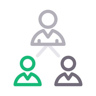 takım vektör renk çizgisi simgesi