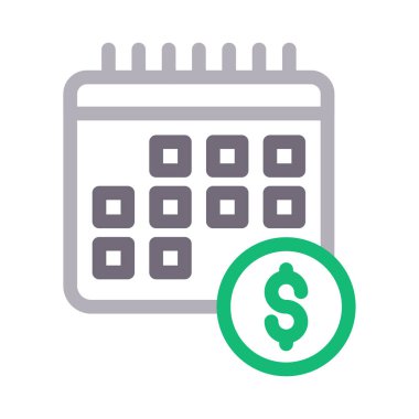 Bitiş süresi vektör renk çizgisi simgesi