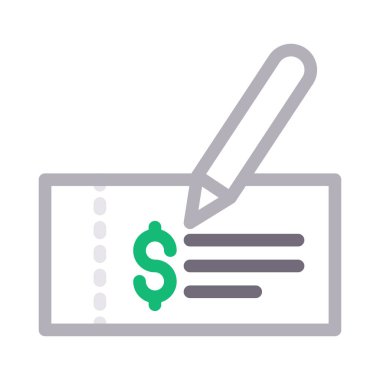 imza vektör renk çizgisi simgesi