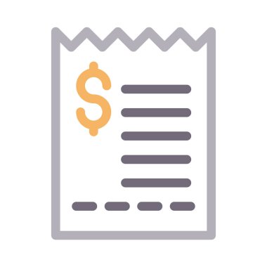 Bill vektör renk çizgisi simgesi