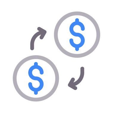 değişim vektörü renk çizgisi simgesi