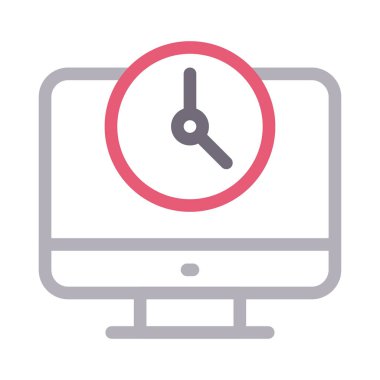 zamanlama vektör renk çizgisi simgesi