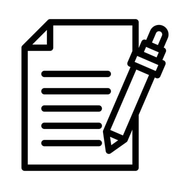 imzalama vektörü ince çizgi simgesi