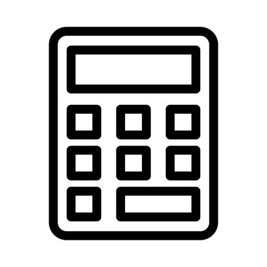 hesaplama vektörü ince çizgi simgesi