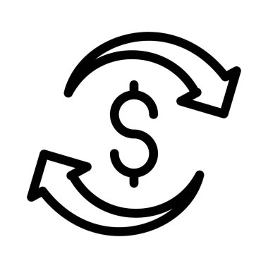 değişim vektörü ince çizgi simgesi