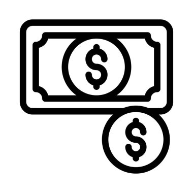 para vektörü ince çizgi simgesi