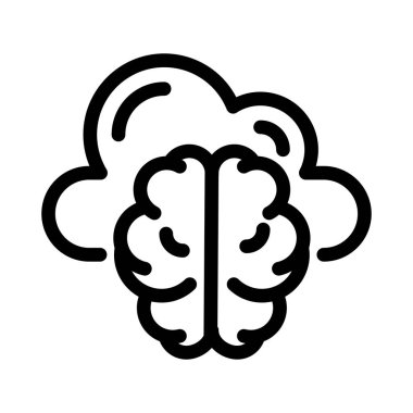 fikir vektörü ince çizgi simgesi