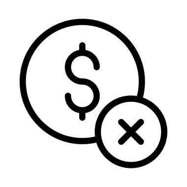 vektör ince çizgi simgesini sil