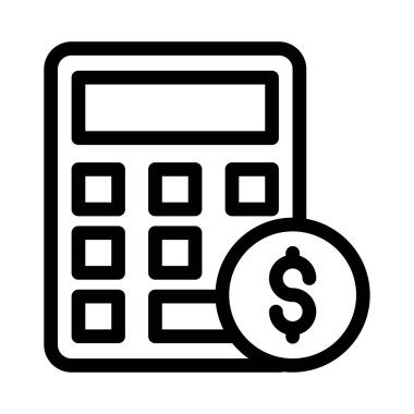 muhasebe vektörü ince çizgi simgesi