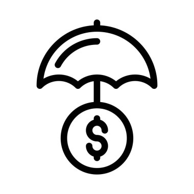 Dolar vektör ince çizgi simgesi