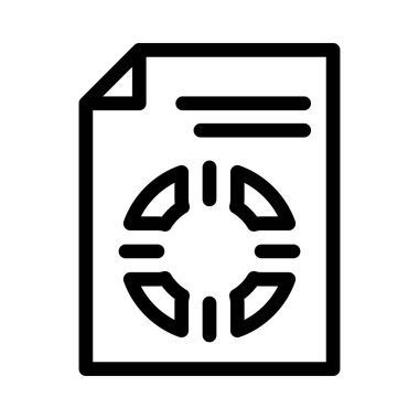 sayfa vektörü ince çizgi simgesi