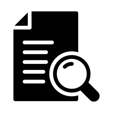 Arama vektörü glyph düz simgesi