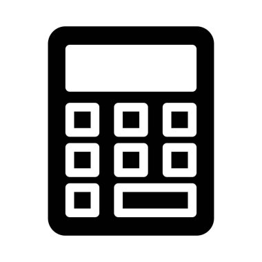 hesaplama vektörü glyph düz simgesi