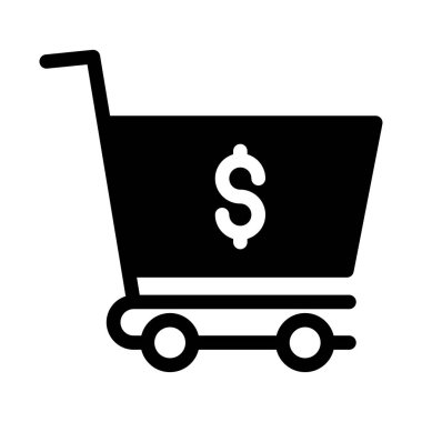 Alışveriş vektörü simgesi düz simgesi