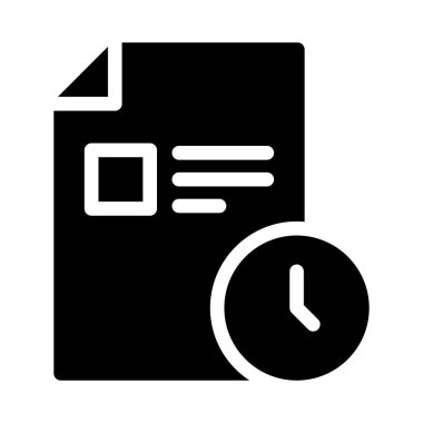 dosya vektörü glyph düz simgesi