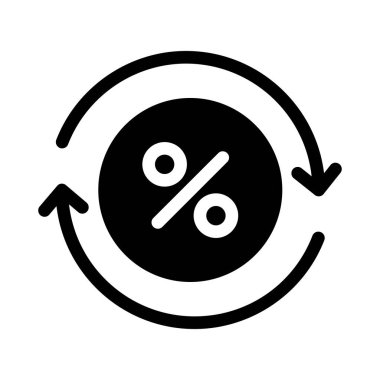 satış vektörü glyph düz simgesi