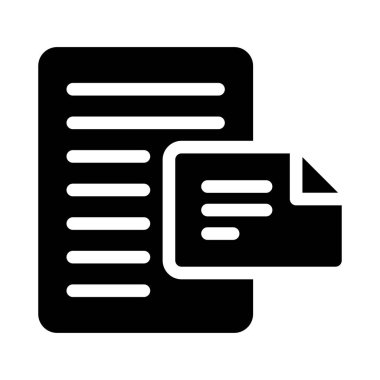 belge vektörü düz simge