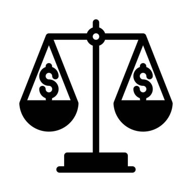 finans vektörü glyph düz simgesi