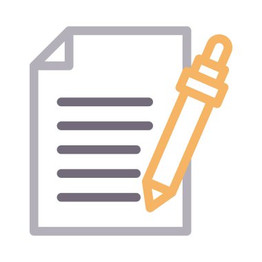 imza vektör renk çizgisi simgesi