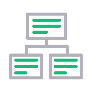 bağlantı vektörü renk çizgisi simgesi