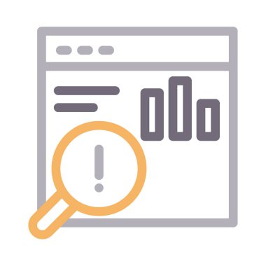 uyarı vektörü renk çizgisi simgesi