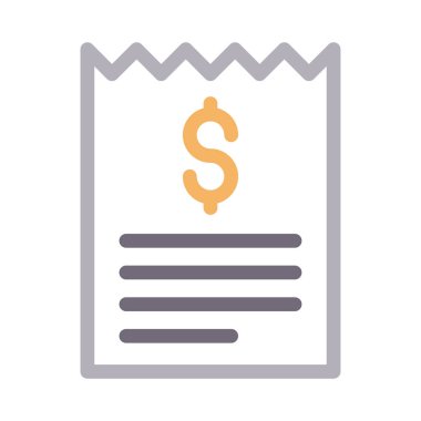 Bill vektör renk çizgisi simgesi