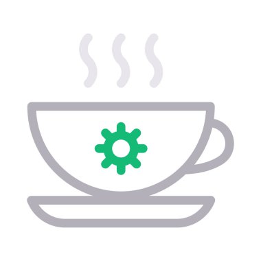 kahve vektörü renk çizgisi simgesi