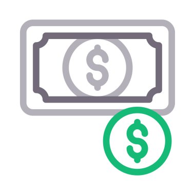 para vektörü renk çizgisi simgesi