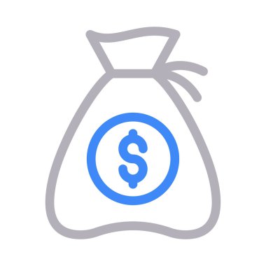 Dolar vektör renk çizgisi simgesi