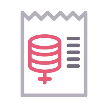 Bill vektör renk çizgisi simgesi