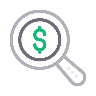 Arama vektörü renk çizgisi simgesi