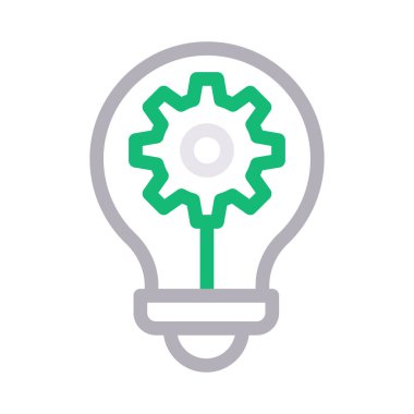 fikir vektör renk çizgisi simgesi