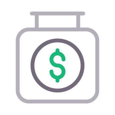 para vektörü renk çizgisi simgesi