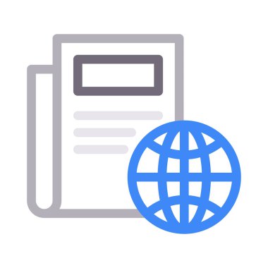 kağıt vektör renk çizgisi simgesi