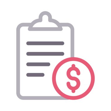 Bill vektör renk çizgisi simgesi