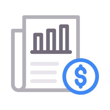 fatura vektör renk çizgisi simgesi