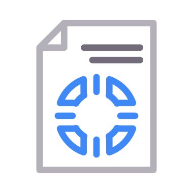 sayfa vektör renk çizgisi simgesi