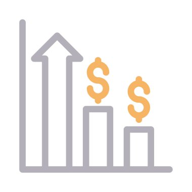finans vektörü renk çizgisi simgesi