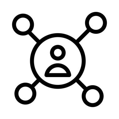 bağlantı vektörü ince çizgi simgesi