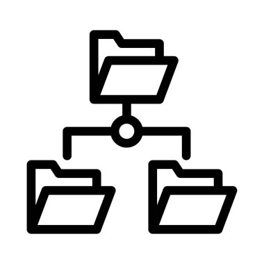 ağ vektörü ince çizgi simgesi