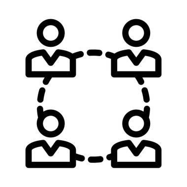 bağlantı vektörü ince çizgi simgesi