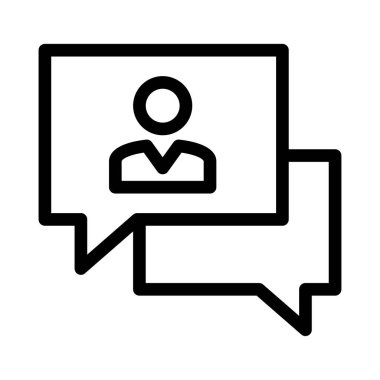 mesaj vektörü ince çizgi simgesi