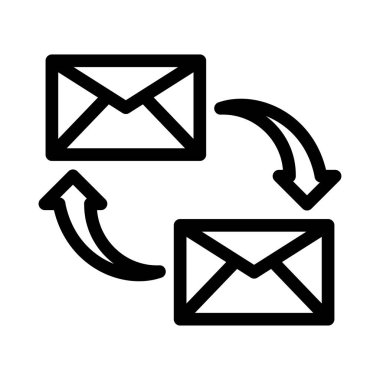 değişim vektörü ince çizgi simgesi