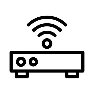 Sinyal vektörü ince çizgi simgesi