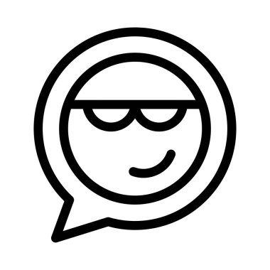 emoji vektörü ince çizgi simgesi