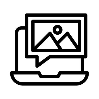 fotoğraf vektörü ince çizgi simgesi